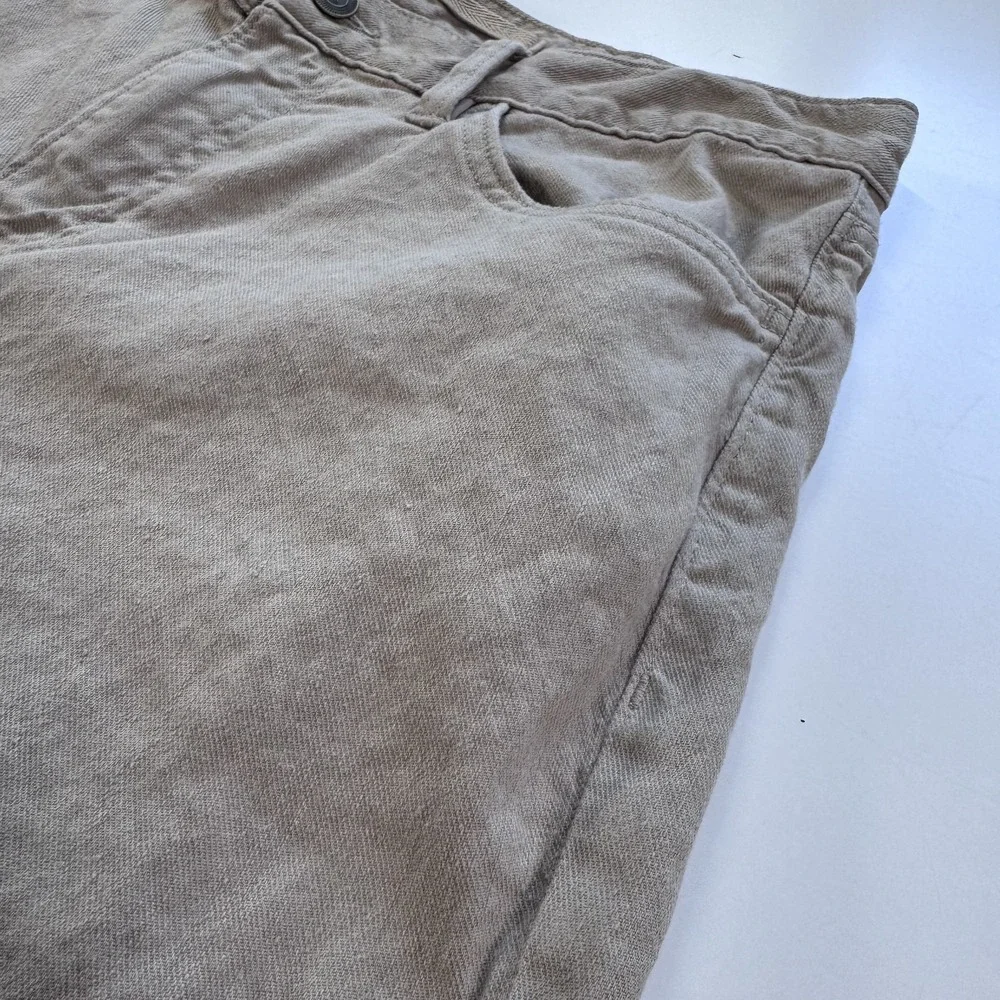 BANANA REPUBLIC Travel Slim Fit Cotton Linen Pant Mens 30x31 Khaki Tan